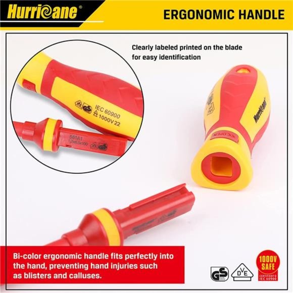 1000V Insulated Electrician Screwdriver Set, All-in-One Premium Professional - Picture 5 of 6